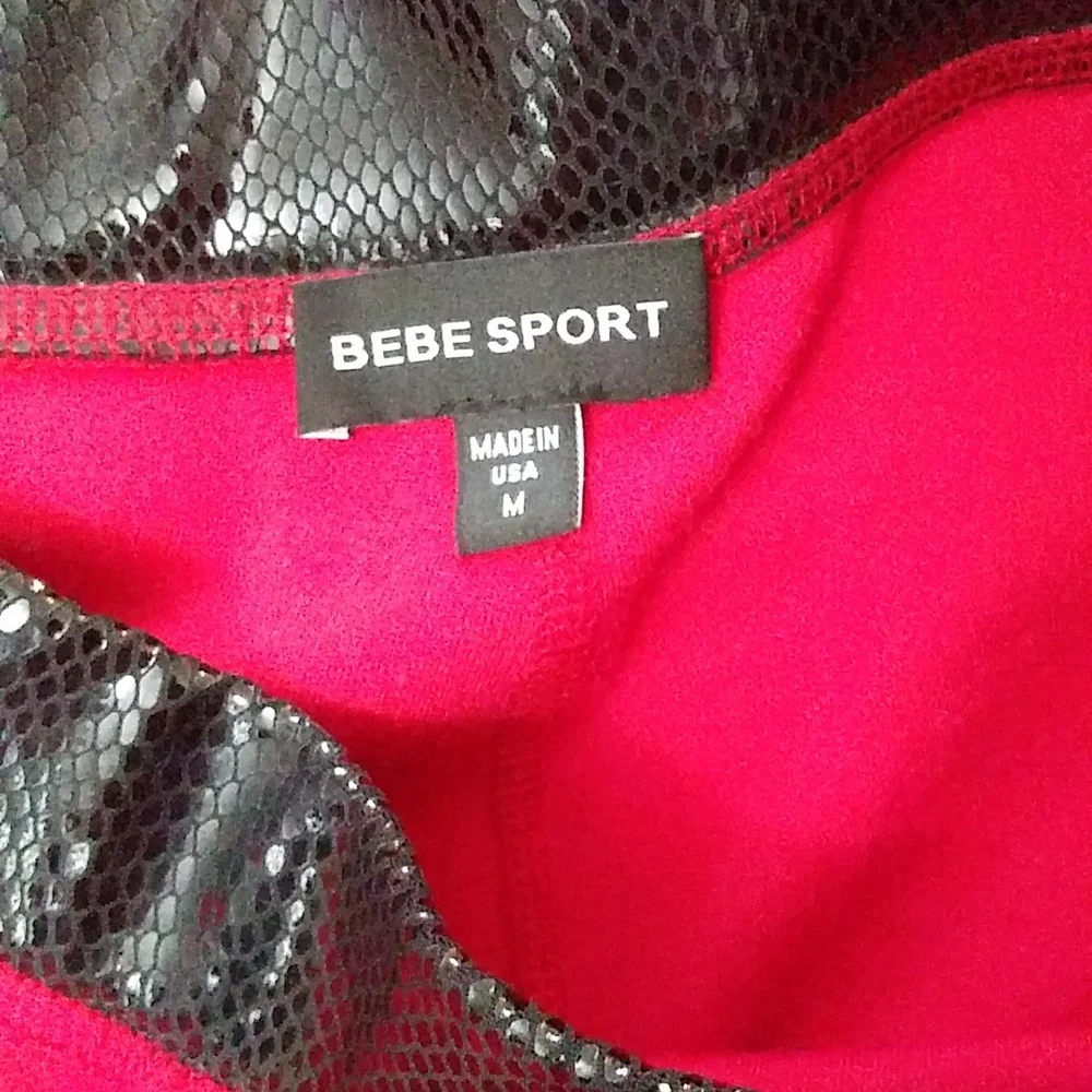 BEBE Sport Two Piece Sweat Suit, Women size M, Red - Picture 9 of 10